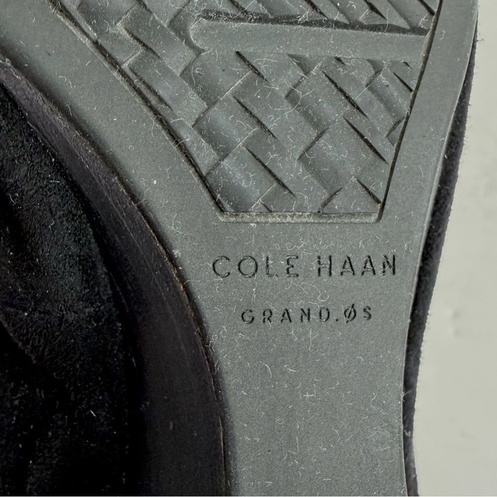 Cole Haan Sadie Wedge Pumps Black Suede Size 7 1/2 - Picture 9 of 12